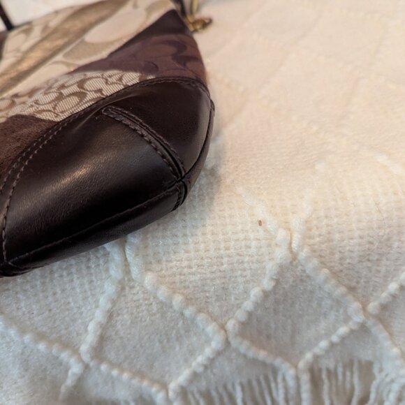 Coach Y2K Chevron Suede Patchwork bag F17706 - Picture 7 of 11